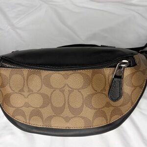 Coach Black and Tan Crossbody Bag
